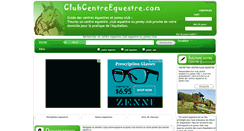 Desktop Screenshot of clubcentreequestre.com